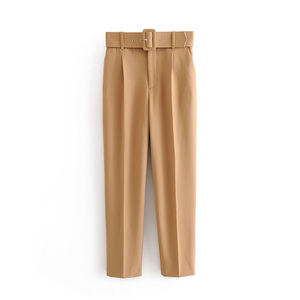 OEM ODM Custom Women Wide Leg Dress Pants High Waisted Loose Fit Casual Work <b>Trousers</b> - Product Image 4
