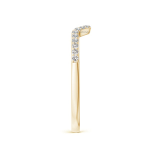 Anillo de Boda, Compromiso, Fiesta o Aniversario con Banda Ondulada de Diamantes Cultivados en Laboratorio, Oro de 10K, 14K, 18K, Plata 925, 935 - Product Image 2