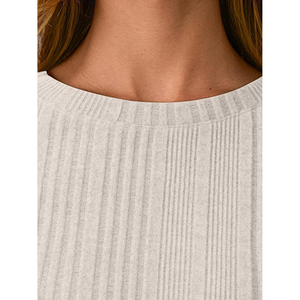 เสื้อสเวตเตอร์ผู้หญิง เสื้อสเวตเตอร์น้ำหนักเบา เสื้อทูนิค แขนพองยาว 3/4 คอวี เสื้อเชิ้ตฤดูใบไม้ร่วง เสื้อเชิ้ตลำลอง เสื้อสเวตเตอร์ฤดูหนาว - Product Image 4