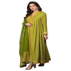 Anarkali ชุดอินเดียและปากีสถานปักสไตล์อินเดียชุดสูทอินเดียชุดปาร์ตี้ขายส่งผู้หญิง - Product Image 1