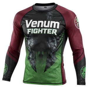 เสื้อรัดกล้ามเนื้อแขนยาว Venum Fighter สำหรับป้องกันแสงแดด แห้งเร็ว เหมาะสำหรับฟิตเนส MMA ศิลปะการต่อสู้ มวย ชกเซิร์ฟ ว่ายน้ำ พร้อมโลโก้แบบกำหนดเอง - Product Image 1