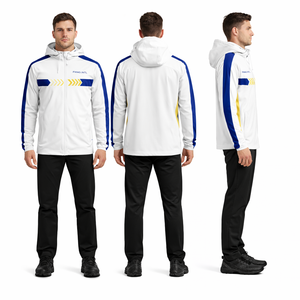 Chaqueta impermeable ligera de nailon Defender para entrenamiento de fútbol, abrigo deportivo transpirable con bloques de color, cortavientos para exteriores, chaquetas para hombre. - Product Image 5