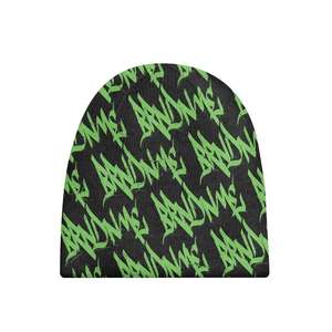 Gorro Unisex Estilo Urbano con Estampado de Letras, Gorro de Invierno de 56-58 cm, Tejido por Computadora, Impresión por Sublimación, 100% Acrílico - Product Image 2