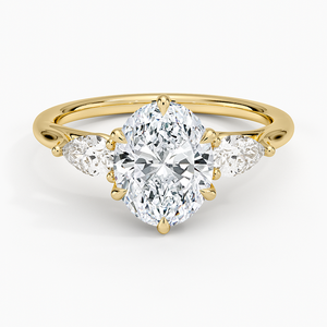 Oval Cut Diamond Engagement Ring Prong Setting Classic Style Women's White Gold Rhodium Plated GIA Certified - Product Image 3