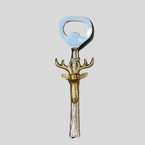 Décapsuleur Tête de Cerf en Laiton Antique, Outil de Bar Rustique en Forme de Bois de Cerf, Décapsuleur de Bière Vintage à Motif Animal, Cadeau Décoratif - Product Image 5