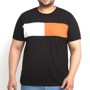 เสื้อยืดโอเวอร์ไซส์สำหรับผู้ชายไซส์ใหญ่พิเศษ พิมพ์โลโก้ได้ ผ้าคอตตอนหนานุ่ม ทรงหลวม สไตล์สตรีทแวร์ลำลอง - Product Image 1