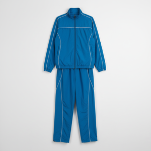 Conjunto Deportivo para Hombre con Chaqueta con Cierre y Rayas Blancas y Pantalones Deportivos de Nailon de Secado Rápido para Otoño, Conjunto Cortavientos para Hombre - Product Image 6