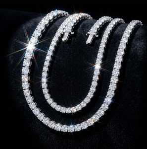 Moissanite Tennis <b>Chain</b> Gold Plated 925 Silver <b>Iced</b> <b>Out</b> 22 - Product Image 6