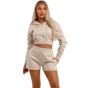 ชุดเซ็ตฤดูร้อนผู้หญิงผ้าฝ้ายสีพื้นเรียบง่าย แขนยาว เอวผูกเชือก สวมใส่สบาย ราคาโรงงานขายส่ง - Product Image 1