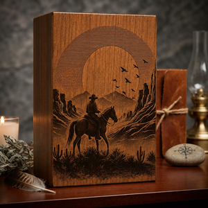 Personalized Wooden <b>Memorial</b> Urn Engraved Cremation <b>Keepsake</b> <b>Box</b> Natural Wood Finish Custom Pet Human Tribute - Product Image 6