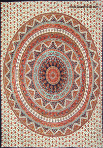 Elephant Design 100% Cotton Indian Cotton <b>Bed</b> <b>Sheet</b> Astrology Print Bohemian <b>Double</b> Bedspread Sun Moon Star Horoscope Bedding - Product Image 6