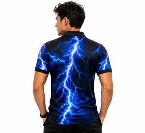 เสื้อโปโลซับลิเมชั่นลายพิเศษสำหรับผู้ชาย แห้งเร็ว ระบายอากาศได้ดี ผลิตจากโพลีเอสเตอร์ เหมาะสำหรับกีฬากอล์ฟ ชุดยูนิฟอร์มทีม พร้อมสกรีนโลโก้ตามสั่ง - Product Image 4