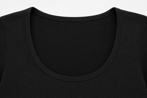 <b>Women's</b> <b>Black</b> Crew Neck <b>Crop</b> <b>Top</b> Short Sleeve Slim Fit Knitted Solid Casual Streetwear Summer Eco-Friendly 100% Cotton - Product Image 5
