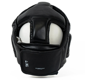 Nouveauté : Protège-têtes en cuir - Casque de kickboxing - Protection intégrale du menton - Casque de boxe personnalisé imprimé - Portable - Product Image 2