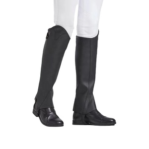 Bottes d'équitation en cuir imperméables, hauteur genou, pour hommes et femmes - Product Image 2