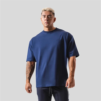 T-shirt en coton pour homme 230G, manches courtes, coupe ample, pour la course à pied, la musculation, la salle de sport, tailles M-5XL
