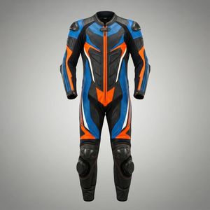 Traje de Motociclismo Profesional de Cuero Integral, con Protección Certificada CE, para Motociclistas Deportivos - Product Image 1