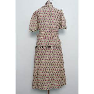 Robe longue en pur coton, imprimé floral gothique, été, douce, lavable, écologique, confortable, tenue de jour, style bohème, tenue de plage, sexy, robe unique - Product Image 6