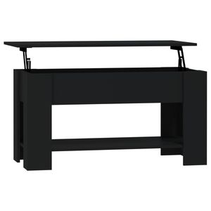 Tavolino nero in legno ingegnerizzato 39.8 "x 19.3" x 20.5 "dimensioni - Product Image 2