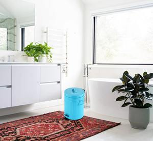 Poubelle à pédale en métal bleu, durable, idéale pour la maison, l'hôtel, le restaurant, la cuisine, le bureau et les espaces publics, fabriquée en Inde - Product Image 6