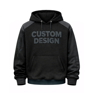 Sudaderas con Capucha Extra Grandes de Algodón de Alta Calidad, Unisex, de Felpa Gruesa, Hombros Caídos, Lisas, Personalizables, para Hombre - Product Image 3