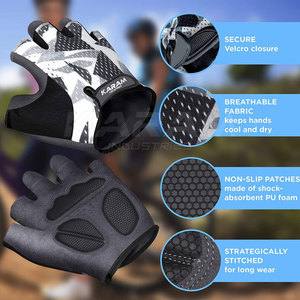 Gants mi-doigts personnalisés avec votre propre logo, qualité supérieure, prix raisonnable, vente en gros, gants mi-doigts sur mesure - Product Image 3