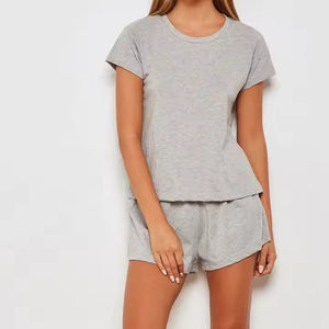 Conjunto de Dos Piezas de Algodón Acordonado de Alta Calidad para Mujer, Top Corto y Pantalones Cortos, Verano 2026 - Product Image 3