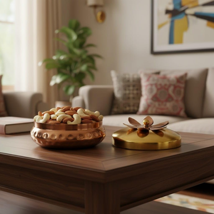 Premium Steel Dry Fruits Box with Lid Dishwasher Safe Storage for <b>Snacks</b> Sweets & Gifting (Freshness Preservation) - Product Image 3