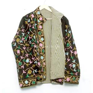 Veste en coton tricoté 100% cotone, motif floral brodé, écologique, respirante, idéale pour l'hiver, pour femmes, best-seller. - Product Image 6