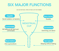 Copa Menstrual de Silicona de Grado Natural de Marca Privada OEM, Reutilizable, Suave, Ecológica, para la Higiene Femenina