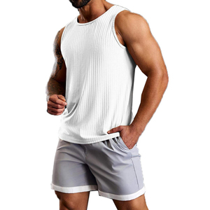 Camiseta sin Mangas para Hombre, Estilo Musculoso, Color Sólido, con Diseño Único, Tejido Casual - Product Image 2