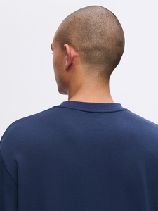 Breathable New Knitted Sweater Custom Logo Men's Long-sleeved T-shirt New Solid Color Waffle Check <b>Base</b> <b>Layer</b> Men's Sweatshirt - Product Image 5