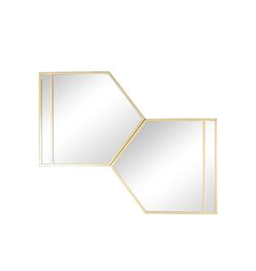 Modern Irregular Wall <b>Mirror</b> Brass Frame Decorative Home Accent <b>Mirror</b> for Bedroom Living Room - Product Image 3