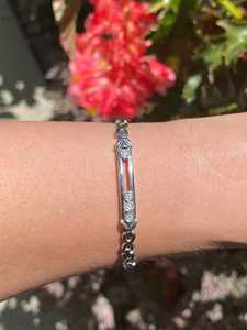 Pulseras de Cadena Entrelazada con Diamantes Cultivados en Laboratorio, Diseño Deslizante Redondo, Joyería Fina para Uso Diario, Oro Sólido de 14k y 18k - Product Image 3