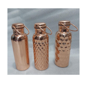 Eco friendly pure <b>copper</b> <b>drinking</b> <b>bottle</b> with secure lid for clean water storage and daily hydration - Product Image 3