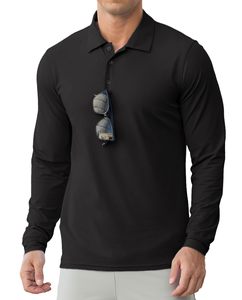 Polo à manches longues personnalisé pour entreprise, tenue de travail formelle, t-shirt tricoté à manches longues, doux, pour le golf, à séchage rapide pour homme - Product Image 3