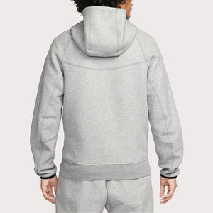 Sweat à capuche zippé unisexe en polaire technique premium, vêtement de sport léger personnalisé, veste décontractée à fermeture éclair intégrale pour la vente en gros - Product Image 2
