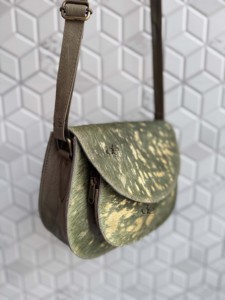 Bolso de Mano de Cuero Metálico de Alta Calidad para Mujer, Bolso Bandolera Estilo Bohemio, Cuero Auténtico, Vintage, Hecho a Mano, con Correa de Hombro - Product Image 2