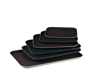 Plateau de service de restaurant en fibre de verre durable, de qualité commerciale, incassable, résistant au lave-vaisselle, imperméable, antidérapant, surface en caoutchouc - Product Image 4