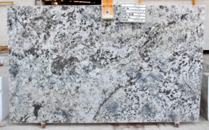Grande dalle de granit poli bleu floral exotique moderne pour plan de travail de cuisine, revêtement de sol intérieur de villa et jardin - Product Image 3