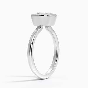 Anillo de compromiso de moissanita de 2 quilates con corte cojín, engaste de bisel, anillo nupcial solitario - Product Image 4