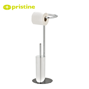 Support de papier toilette en métal à plusieurs niveaux, finition nickel, design moderne, accessoire de salle de bain, fabrication taïwanaise (MIT OEM) - Product Image 2