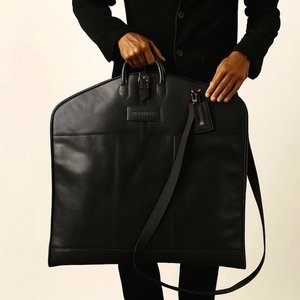 Sac de Voyage en Cuir Vintage Fait Main pour Vêtements, Housse de Costume Premium avec Fermeture Éclair Robuste, Bagage Décontracté Simple pour Voyages d'Affaires - Product Image 1