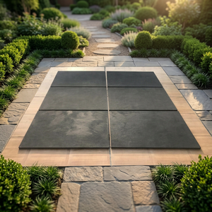 Baldosas de Porcelana Nero Garden con Aspecto de Piedra Negra, Resistentes al Tráfico Intenso, para Uso en Exteriores, Antideslizantes, de 20 mm de Grosor, 600x600 mm - Product Image 3