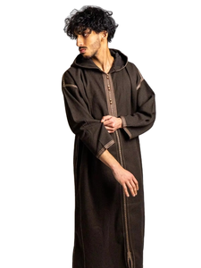 Jubba Thobe Traditionnelle Islamique pour Hommes, Kaftan en Coton à Manches Longues, Poches, Grande Taille, Personnalisable, Couleur Unie, pour l'Aïd, Style Arabie Saoudite - Product Image 6