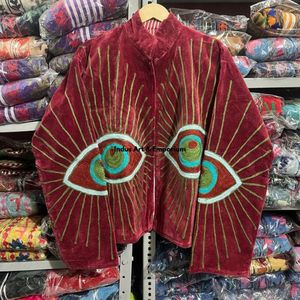 Indian Handmade Suzani Cotton <b>Jacket</b> Hand Embroidered <b>Short</b> <b>Jacket</b> Unisex Coat Handmade Suzani <b>Short</b> <b>Jacket</b> - Product Image 2