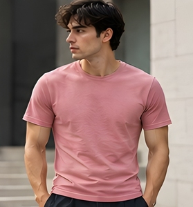 T-shirt en coton Heavy Sinker, coupe classique, maille lisse, décontracté, vêtement unisexe vierge de qualité supérieure, production OEM personnalisée - Product Image 2