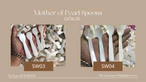 Cuchara de concha de nácar para caviar, utensilio natural hecho a mano de Vietnam, listo para exportar, estilo elegante - Product Image 6