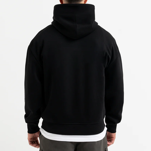 Sweat à capuche oversize coupe carrée avec logo personnalisé pour homme, en coton épais délavé vintage, de haute qualité, fabrication OEM - Product Image 2