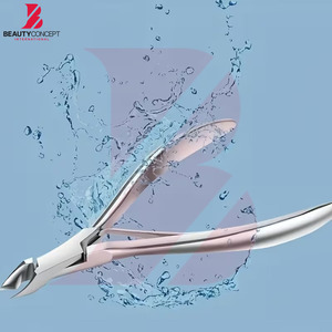 คีมตัดหนังที่มีคุณภาพระดับพรีเมี่ยมพร้อมใบมีดแบบโค้งที่ตัดเล็บสเตนเลสทนทานสำหรับการทำเล็บเท้าการดูแลความงาม - Product Image 5